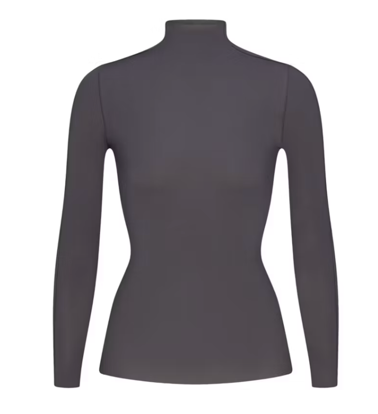 Nike x SKIMS Women's Weightless Layers Mock Neck Long Sleeve Top Lead