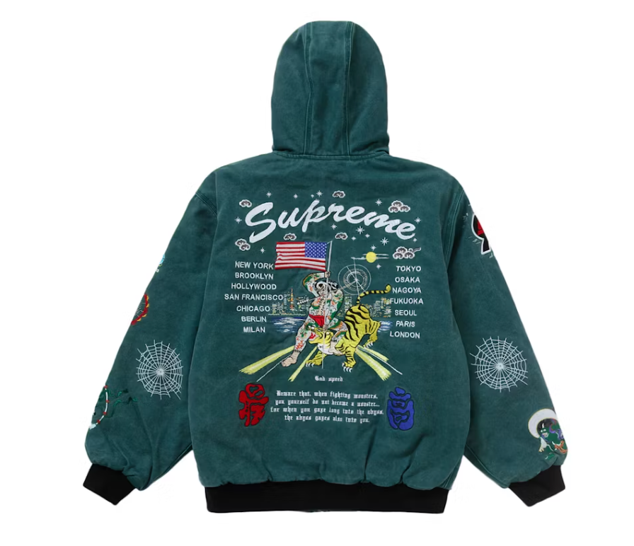 Supreme AOI Hooded Work Jacket Teal
