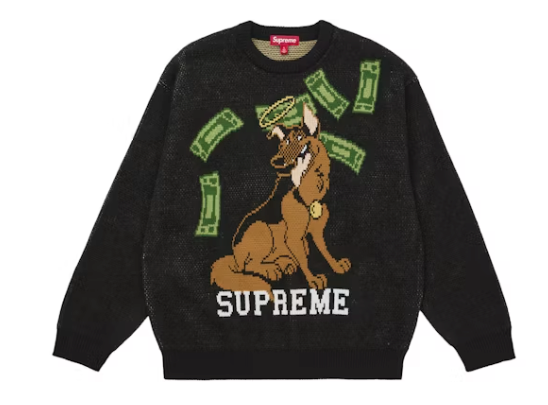 Supreme All Dogs Go To Heaven Sweater Black
