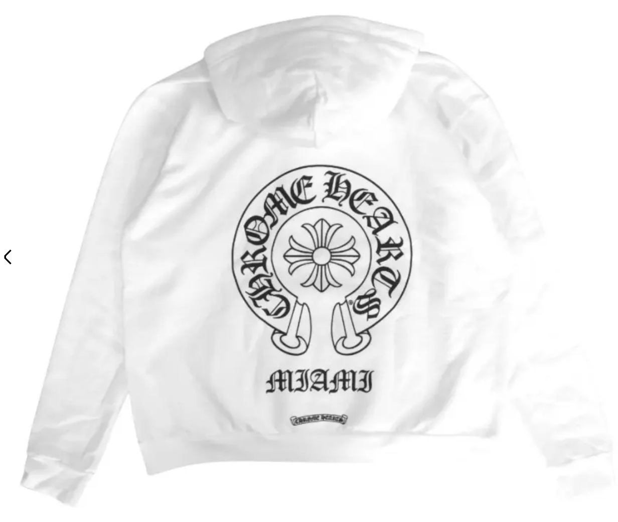 Chrome Hearts Miami Exclusive Horseshoe Logo Hooded Sweatshirt White