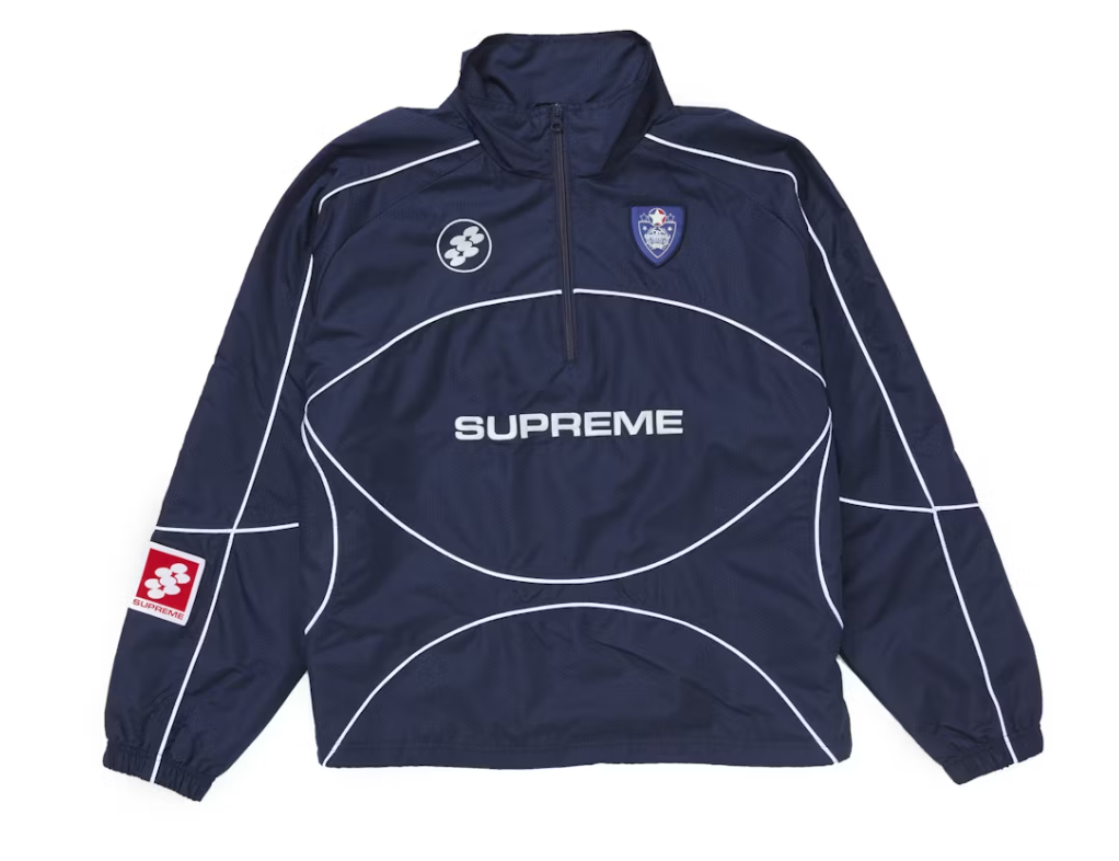 Supreme Reflective Piping Pullover Navy