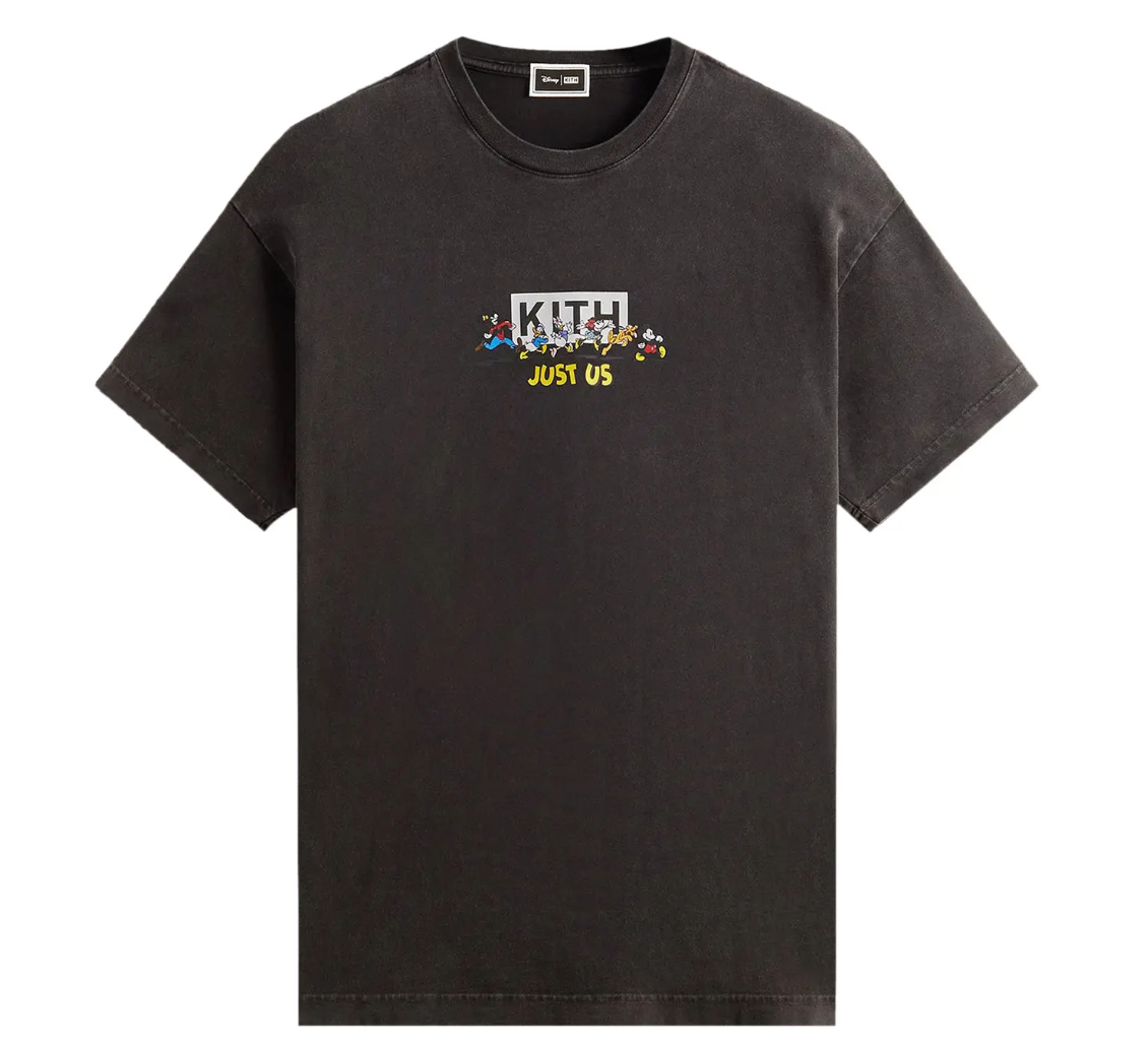 Kith For Mickey & Friends Family Portrait Vintage Tee Black