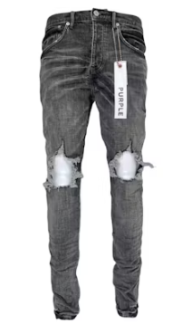 Purple Brand Grey Dirty Blowout Jean Black
