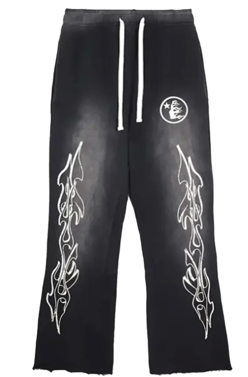 Hellstar Flame Flare Sweatpants Black