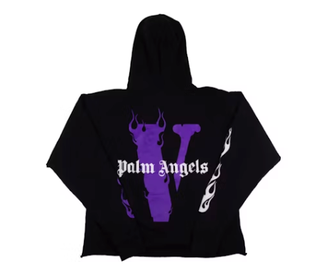 Vlone Palm Angels Hoodie Black Purple
