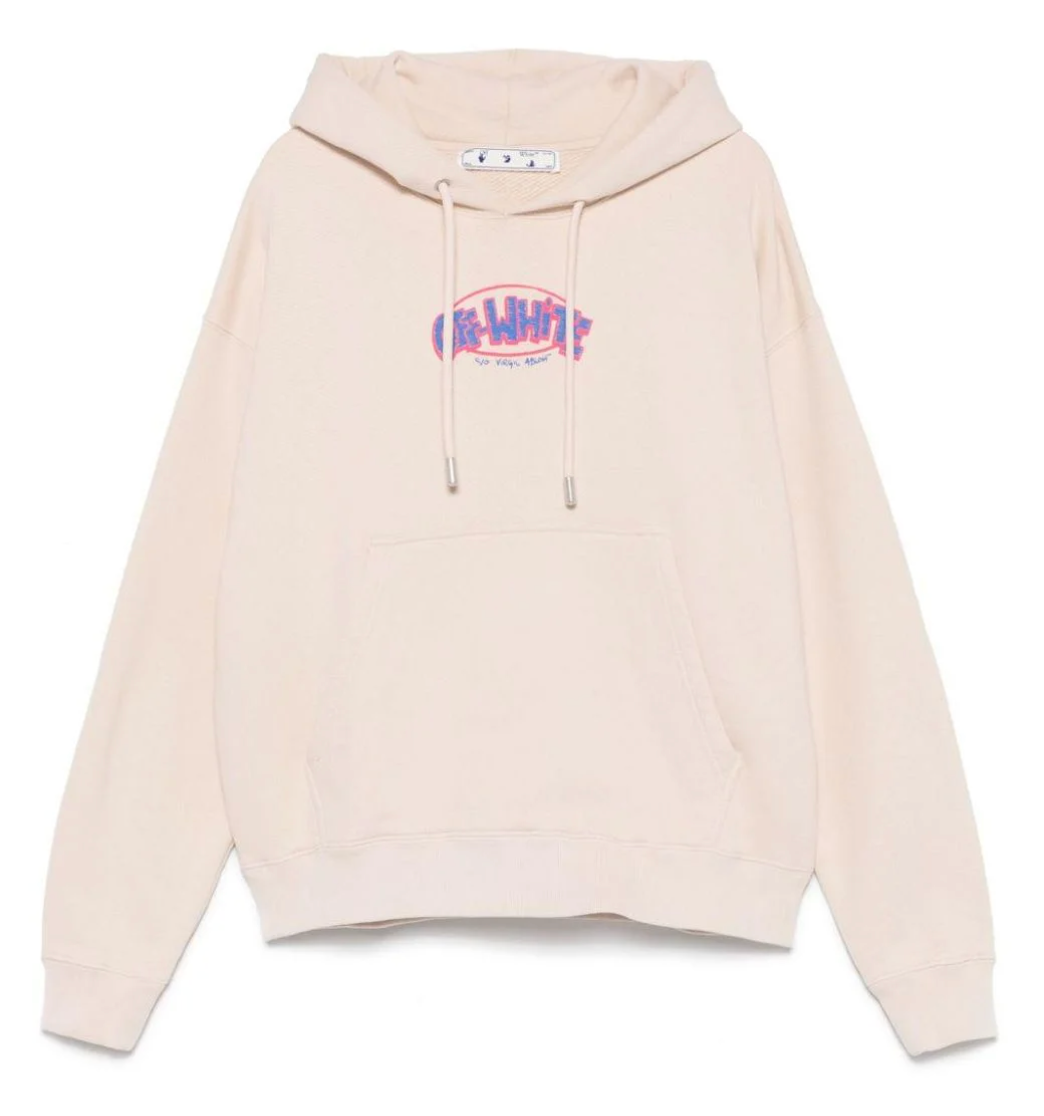 Off-White Sketch Arrow Skate Hoodie Beige Blue