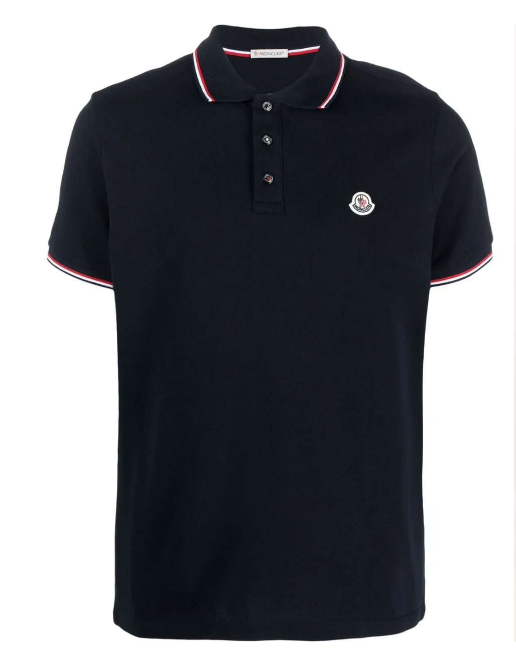 Moncler Logo Patch Polo Shirt Navy