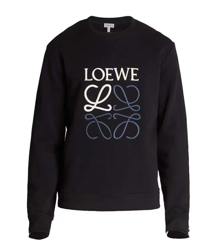 LOEWE Anagram Cotton Sweatshirt Black