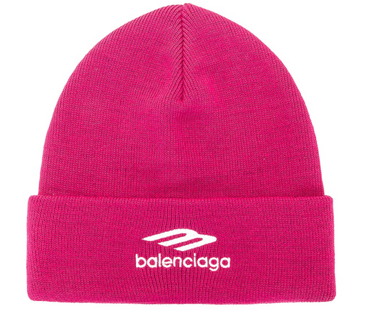 Balenciaga Sports Icon Beanie Peony Pink White
