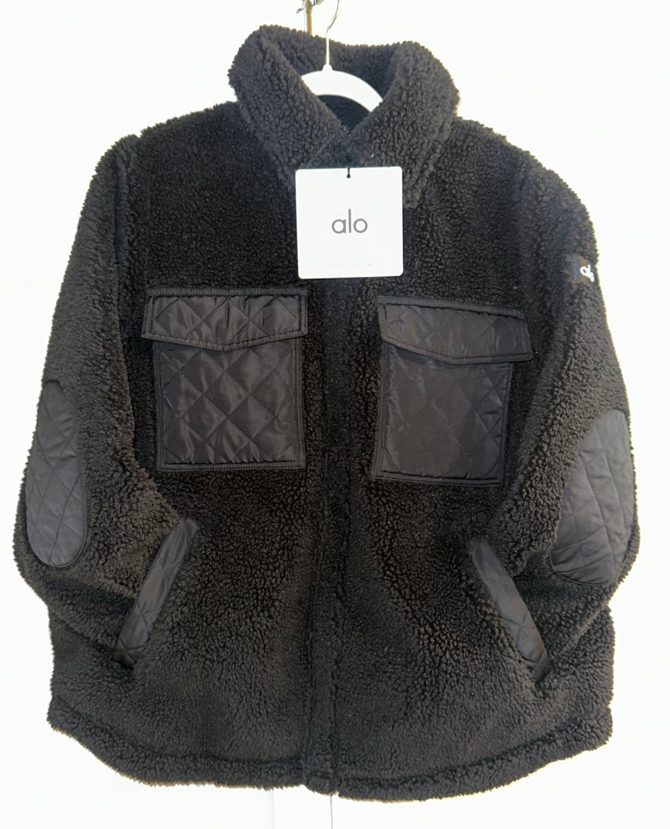 Alo Sherpa Edge Shacket Jacket Black