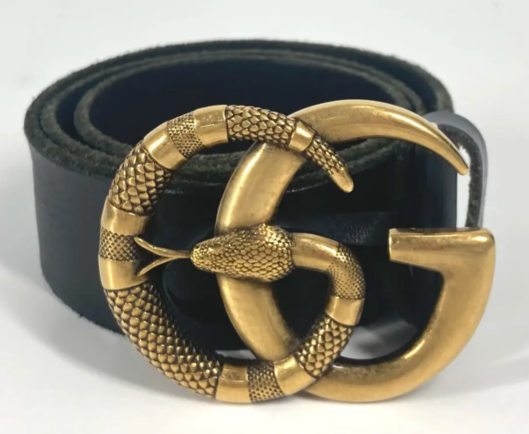 Gucci GG Snake Buckle Belt Black
