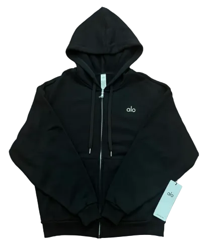 Alo Accolade Zip Up Hoodie Black