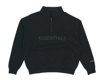 Fear of God Essentials Half Zip Sweatshirt Black