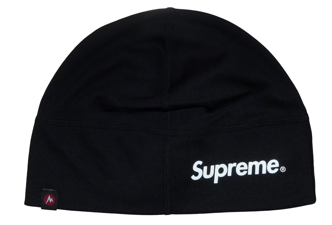 Supreme Marmot Base Layer Beanie Black