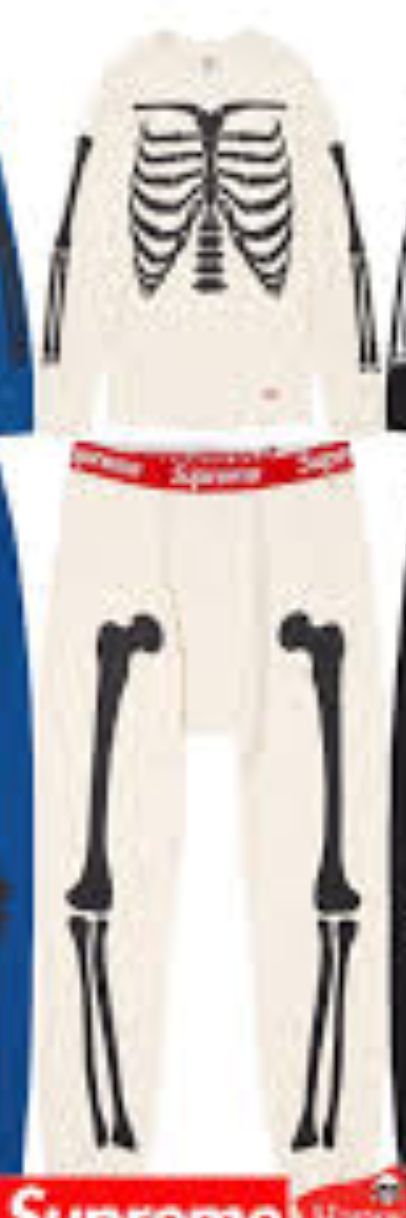 Supreme Hanes Bones Thermal Crew & Pants Set White
