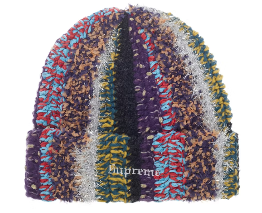 Supreme Tinsel Stripe Beanie Multicolor