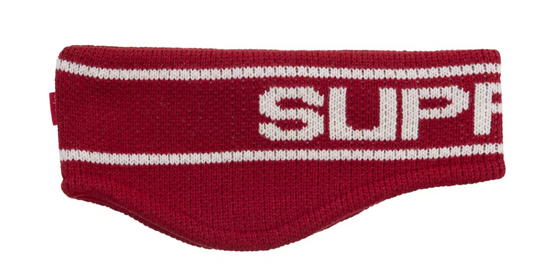 Supreme Contrast Logo Headband Red