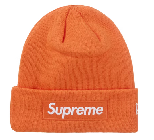 Supreme New Era Box Logo Beanie (FW24) Dark Orange