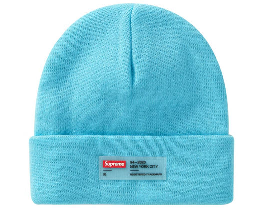 Supreme Clear Label Beanie Cyan