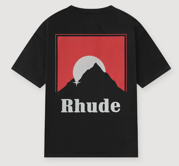 Rhude Moonlight Logo Tee Vintage Black