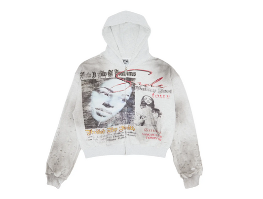 Vale Forever Valley Fest Zip Up Hoodie Grey