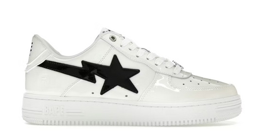 A Bathing Ape Bape Sta #2 White Patent