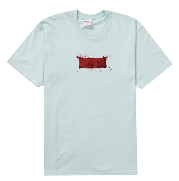 Supreme Ralph Steadman Box Logo Tee Pale Blue