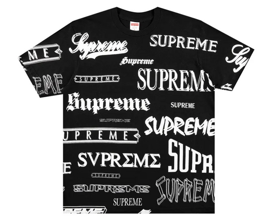 Supreme Multi Logo Tee Black