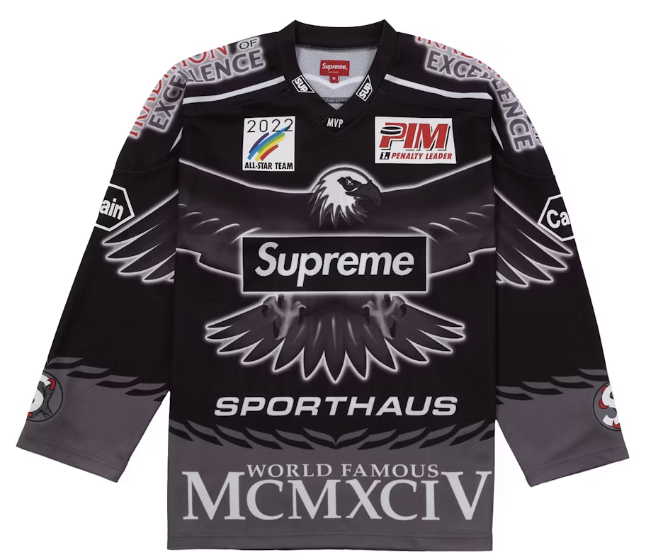 Supreme Eagle Moto Jersey Black