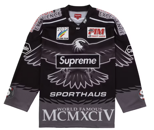 Supreme Eagle Moto Jersey Black