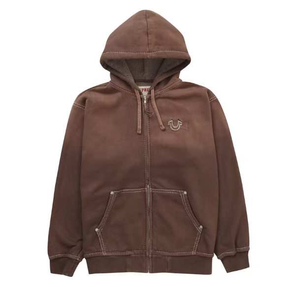 Supreme True Religion Zip Up Hooded Sweatshirt (FW22) Brown