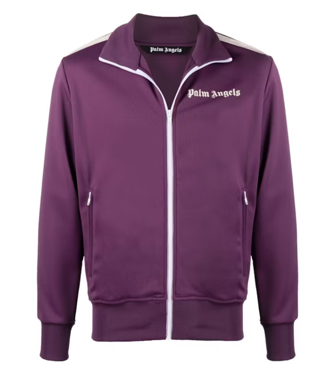 Palm Angels Track Jacket Burgundy Off White