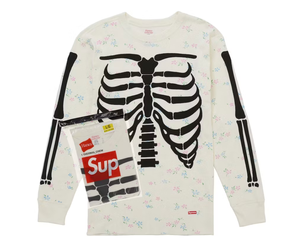 Supreme Hanes Bones Thermal Crew FW25 (1 Pack) Floral
