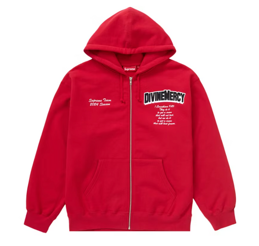 Supreme Salvation Zip Up Hooded Sweatshirt Red
