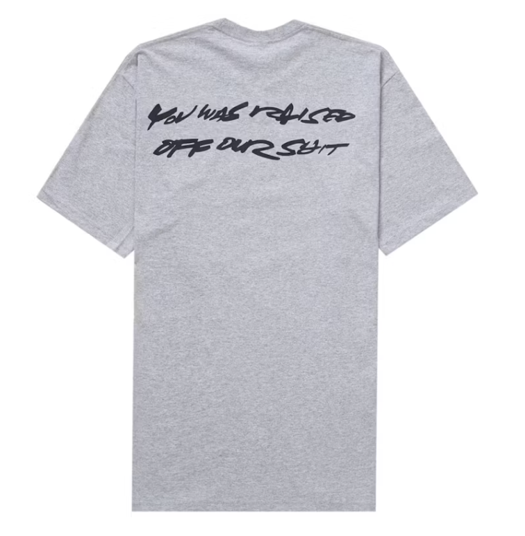 Supreme Futura Box Logo Tee Heather Grey