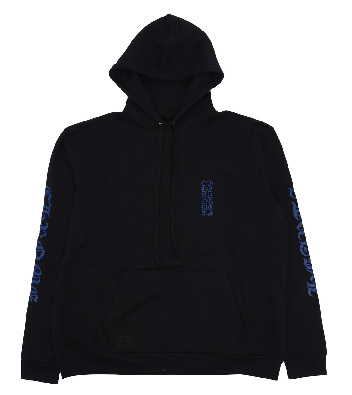 Chrome Hearts Vertical Logo Hoodie Black / Blue