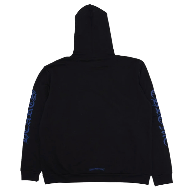 Chrome Hearts Vertical Logo Hoodie Black / Blue