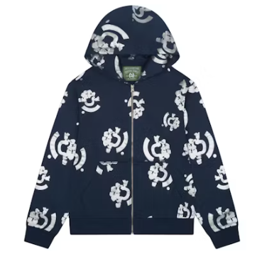 Denim Tears Bstroy Tears Zip Hoodie Blue