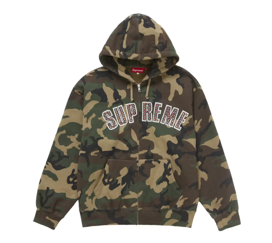 Supreme b.b. Simon Zip Up Hooded Sweatshirt Woodland Camo