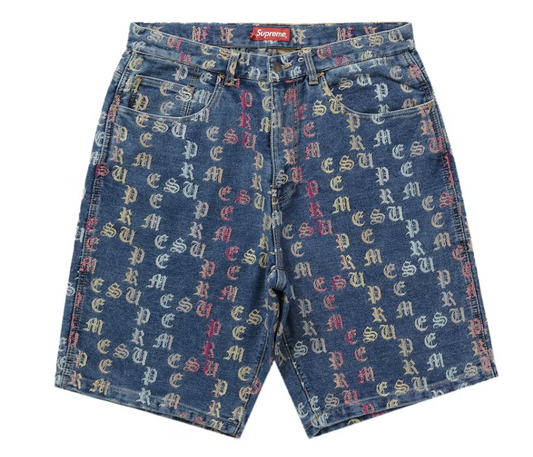 Supreme Gradient Jacquard Denim Short Blue