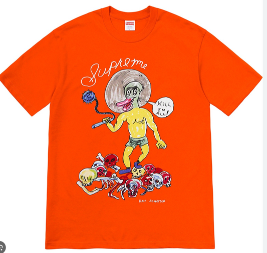 Supreme Daniel Johnston Kill Em All Tee Orange