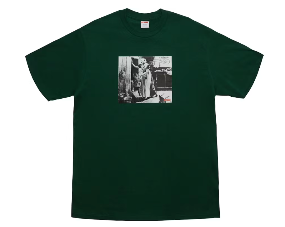 Supreme Mike Kelley Hiding From Indians Tee Dark Green