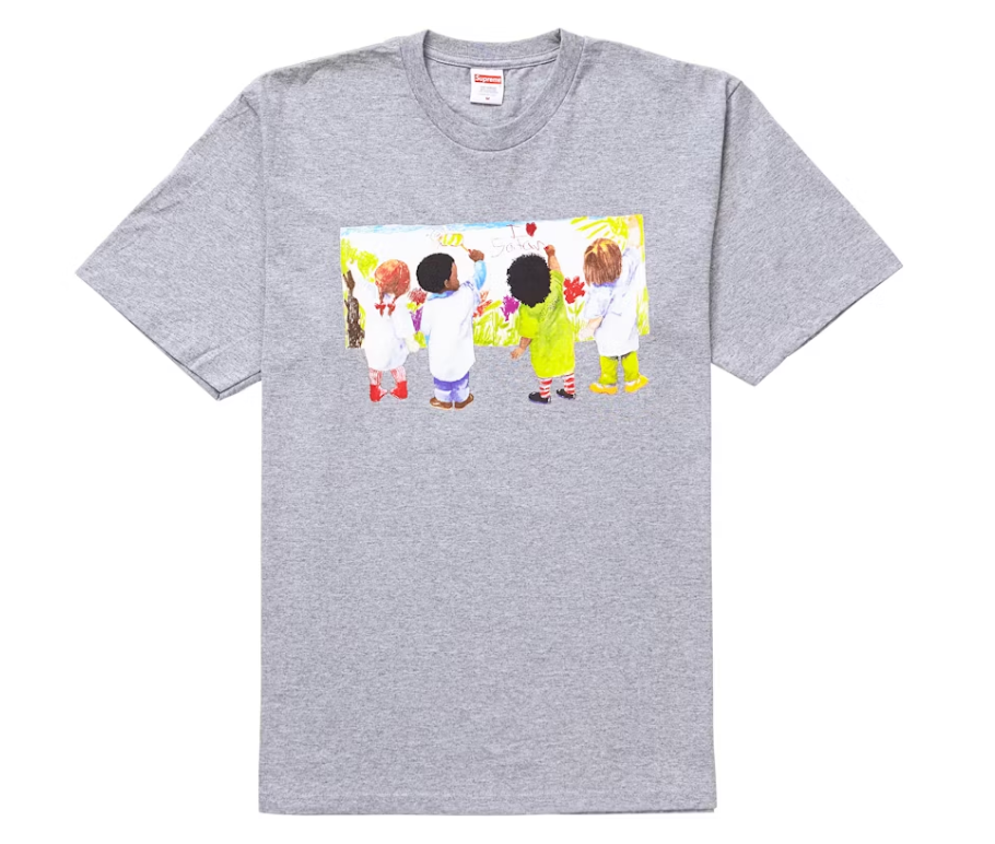 Supreme Kids Tee Heather Grey