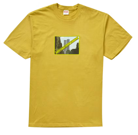 Supreme Greetings Tee Acid Yellow