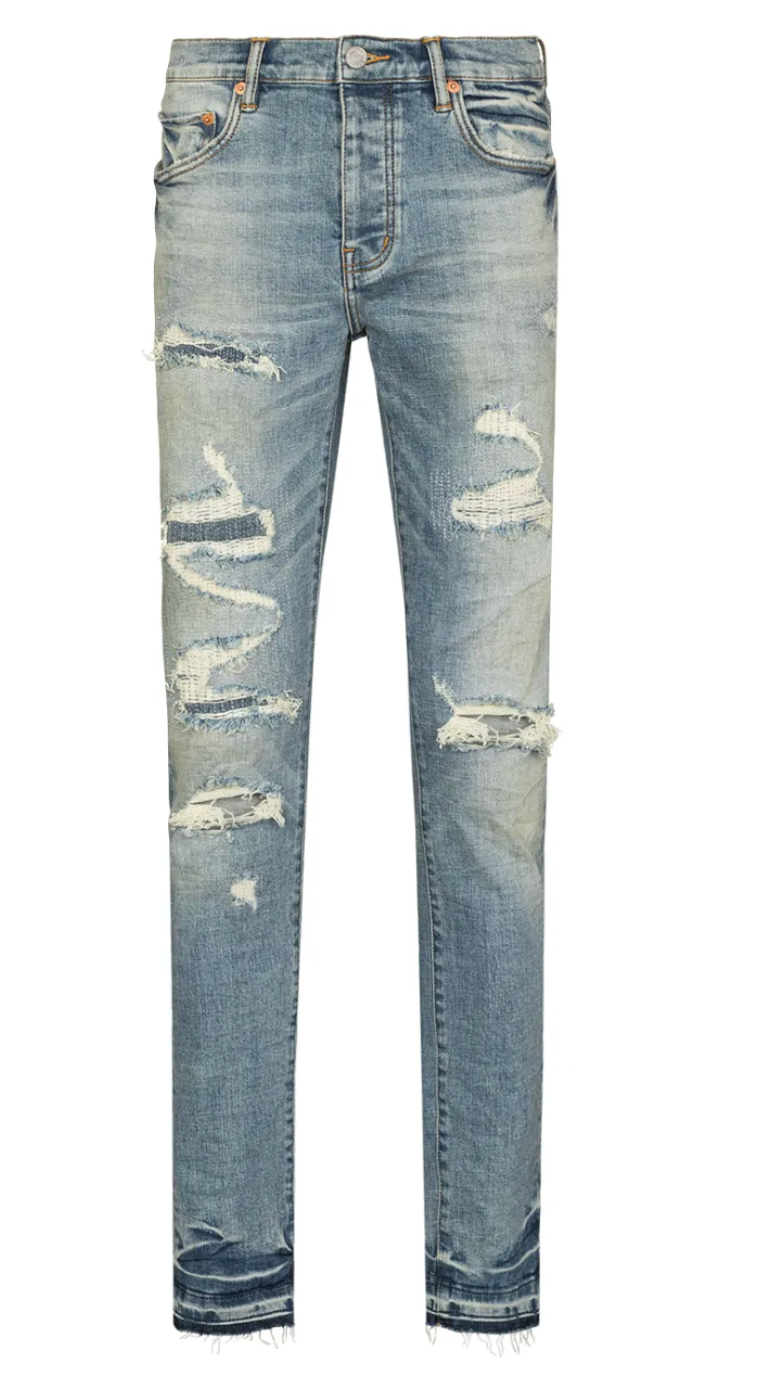 Purple Brand P001 Distressed Finished Jeans Dark Wash