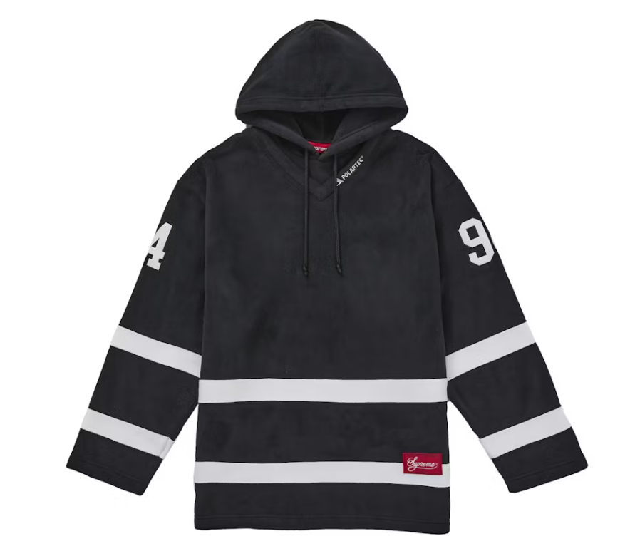 Supreme Polartec Hooded Hockey Jersey Black