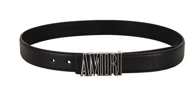 AMIRI Core Logo Buckle Belt Black/Black/Gold-tone