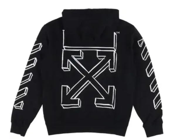 Off-White 3D Marker Arrows Hoodie Black