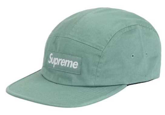 Supreme Washed Chino Twill Camp Cap (SS25) Light Blue
