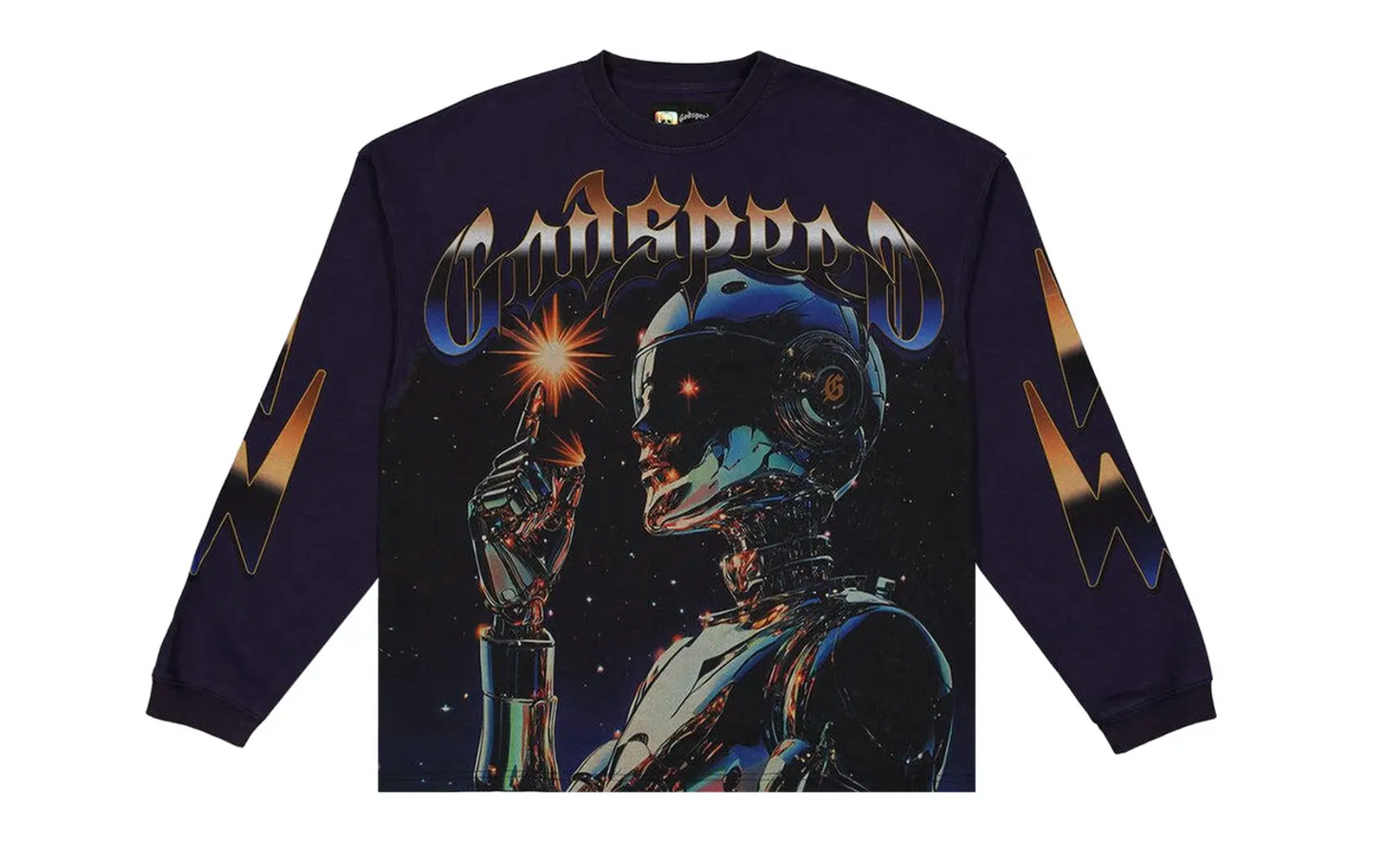 Godspeed Sputnik Long-Sleeve T-Shirt Navy